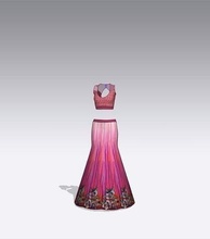 donna festa lehnga choli moda tradizionale design shopping capi abbigliamento lusso natale 3d print model - Mito3D