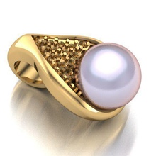 woman pendant jewelry womanpendant pearl jewel gold silver printable pendants 3d print model - Mito3D