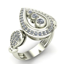 donna squillare anello gioiello gioielleria oro argento stampabile anelli 3d print model - Mito3D