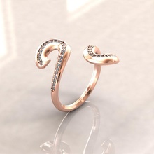woman ring gold jewelry diamond engagement wedding jewel silver brilliant fashion beauty gem jewellery rings 3d print model - Mito3D
