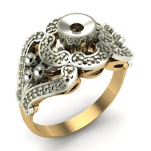 woman ring jewelry womanring jewel gold silver printable rings 3d print model - Mito3D