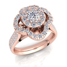 mujer anillo joya boda compromiso joyería imprimible diamante plata oro enganchar moda libra esterlina belleza canalla colgante pendiente collar anillos 3d print model - Mito3D