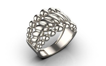 mulher anel joalheria gema platina acessório brilhando ouro prata moda 3dmodel argolas 3d print model - Mito3D