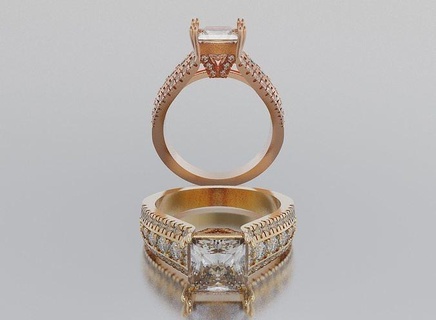Frau Ring Schmuck Hochzeit Platin Luxus Juwel brillant Diamant Sterling Mode Schönheit Engagement Gold Ohrring Saphir Armband Ringe 3d print model - Mito3D