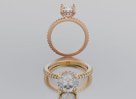 Frau Ring druckbar Mode engagem Platin Diamant Silber Schmuck Hochzeit brillant Engagement Schönheit Saphir Ringe 3d print model - Mito3D
