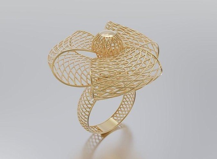 Frau Ring Gold Silber Schmuck Juwel druckbar Sterling Mode Diamant Weiß engagem brillant Hochzeit Engagement Platin Ringe 3d print model - Mito3D