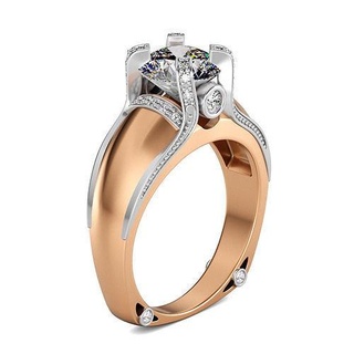 Frau Ring Ringe Silber Schmuck Juwel Hochzeit Engagement Gold Diamant brillant cad 3d 3d print model - Mito3D