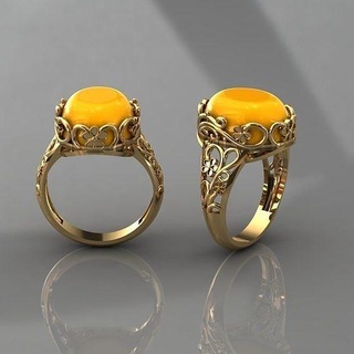 femme bague bijoux platine précieux or mariage élégant imprimable argent brillant gemme anneaux 3d print model - Mito3D