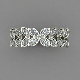 mulher anel joalheria acessório platina gema brilhando ouro imprimível prata argolas jóias Casamento diamante noivado jóia 3d print model - Mito3D