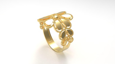 mulher anel 08 ouro jóia mulheres a da forma de diamante printable prata sterling brilhantes branco bracelate vestuário engagem colar platina jóias anéis 3d print model - Mito3D
