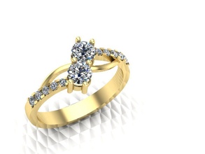 Frau Ring 11 Schmuck Gold Hochzeit Engagement Silber Mode Schönheit 3dmodel zbrush Diamant Ehe Nashorn Ringe Ohrringe Juwel Armband 3d print model - Mito3D