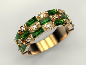 mujer anillo 12 joyería joya impresión 3dprinted imprimible anillos diseño dorado moda oro prototipos plata boda junquillo 3d print model - Mito3D
