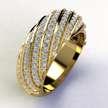 donna squillare 3d prining modello anelli solitario sterlina stampabile diamante platino brillante nozze fidanzamento gioiello gioielleria argento bianca oro matrimonio 3d print model - Mito3D