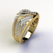 femme bague 3d pring modèle anneaux solitaire sterling imprimable diamant platine brillant mariage engagement bijou bijoux argent blanc or chrome 3d print model - Mito3D