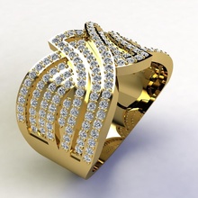 frau ring 3d pring modell ehe leuchtenden gold engagement hochzeit luxus platin wertvoll schmuck diamant brillant juwel druckbar feier silber rubin ringe 3d print model - Mito3D