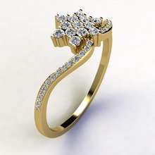 frau ring 3d pring modell ringe solitär sterling druckbar diamant platin brillant hochzeit engagement juwel schmuck silber weiß gold ehe 3d print model - Mito3D