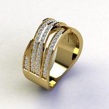 mujer anillo 3d pring modelo anillos solitario libra esterlina imprimible diamante platino brillante boda compromiso joya joyería plata blanco oro matrimonio 3d print model - Mito3D