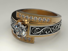 donna anello 9 gioielli di stampa 3dprinted stampabile anelli il design gioiello d'oro moda printabl la oro altri prototipazione argento matrimonio fidanzamento 3d print model - Mito3D