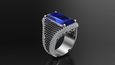 mujer anillo diamantes joyería joya platino Moda Boda lujo compromiso plata imprimible diamante oro brillante belleza zafiro 3d print model - Mito3D