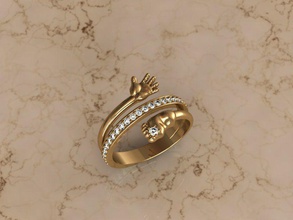mulher anel wr01 diamante moda imprimível colar joalheria argolas 3d print model - Mito3D