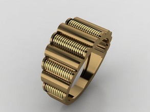 mulher argolas cubano ouro prata jóia jóias anéis anel moda imprimível namorados Casamento amar 3dprint joalheria mulheres fantazy 3d print model - Mito3D