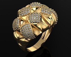 woman rings 3d ring jewelry gold silver jewellery jewel diamond fashion gem wedding 3d print model - Mito3D