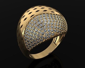 woman rings 3d ring jewelry silver gold jewel jewellery wedding diamond fashion 3d print model - Mito3D