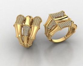 mujer anillos 3d anillo joyería joya oro plata diamante imprimible boda blanco moda libra esterlina 3d print model - Mito3D
