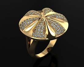 femme anneaux 3d bague bijoux or argent bijou diamant 3d print model - Mito3D
