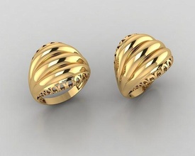 donna anelli 3d squillare gioielleria oro stampabile argento diamante gemma fidanzamento moda collana sterlina gioiello nozze 3d print model - Mito3D