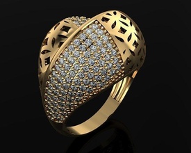 woman rings 3d ring jewelry silver gold jewellery wedding diamond fashion white 3d print model - Mito3D