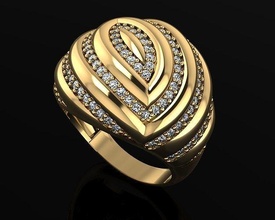 woman rings 3d ring jewelry gold silver jewellery jewel wedding diamond 3d print model - Mito3D