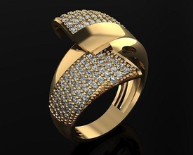 woman rings 3d ring jewelry silver jewellery gold jewel brilliant diamond fashion 3d print model - Mito3D