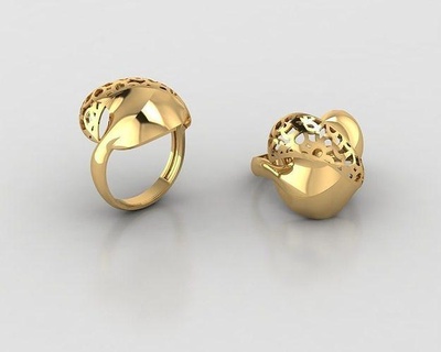woman rings 3d ring jewelry gold silver fashion jewel diamond jewellery 3d print model - Mito3D