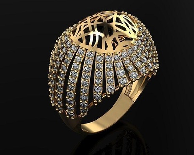 woman rings 3d ring jewelry gold silver jewellery jewel fashion diamond 3d print model - Mito3D