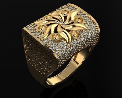 woman rings 3d ring jewelry gold silver diamond jewellery jewel fashion 3d print model - Mito3D