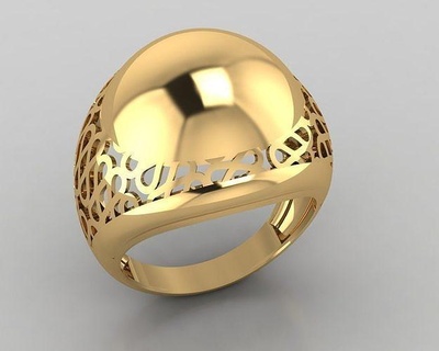 woman rings 3d ring jewelry gold silver fashion jewel jewellery 3d print model - Mito3D