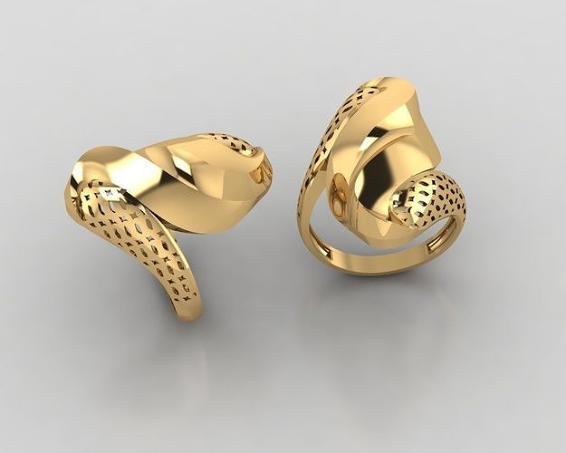 woman rings 3d ring jewelry silver gold jewellery fashion diamond white wedding jewel 3D print model - Mito3D