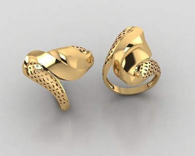 woman rings 3d ring jewelry silver gold jewellery fashion diamond white wedding jewel 3d print model - Mito3D