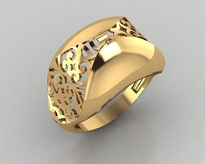 woman rings 3d ring jewelry gold silver fashion jewellery jewel 3d print model - Mito3D