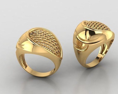 woman rings 3d ring jewelry gold silver diamond jewellery printable fashion wedding jewel gem 3d print model - Mito3D
