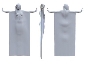 frau skulptur ophelia statue kunst dekor architektonisch dekoration michael james talbot briseis spiritualität deko skulpturen 3d print model - Mito3D