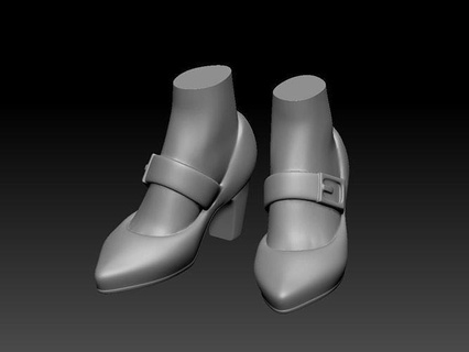 mujer Zapatos alto tacones 3d stl modelo impresión Arte esculturas 3d print model - Mito3D