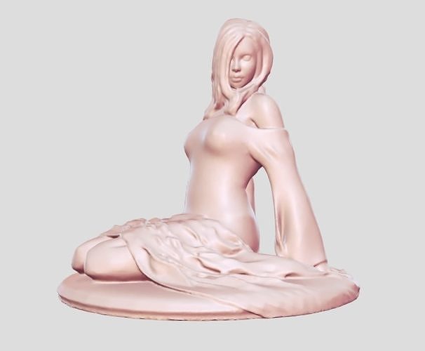 woman sitting figure people girl model girlcharacter character anatomy beauty body fashion cute sit human usa female young clothing decoration art sculptures 3D print model - Mito3D