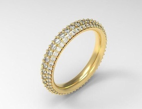 mulher solitário diamante r00173 jóia ouro prata imprimível moda anel brilhante jóias safira joalheria pulseira Ganhou gapparel Casamento noivado colar argolas 3d print model - Mito3D