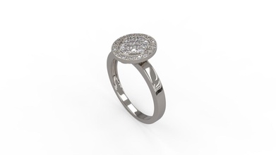 femme solitaire bague 101 or bijou bijoux argent imprimable diamant mode mariage saphir rubis l'amour Valentin engagem 3d print model - Mito3D