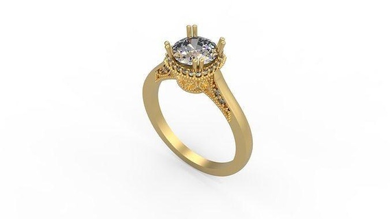 Kadın Solitaire yüzük 1117 altın mücevher takı gümüş yazdırılabilir elmas düğün döşemek kanal seti yan taş gerginlik hale nostaljik üçleme gelin Ayarlamak nişan yüzükler 3d print model - Mito3D