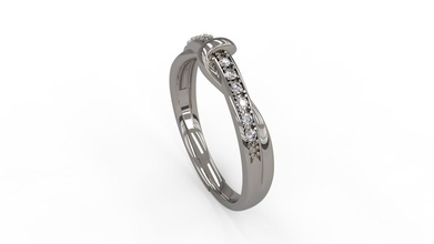 femme solitaire bague 194 or bijou bijoux argent imprimable diamant mode mariage saphir rubis l'amour Valentin engagem anneaux 3d print model - Mito3D