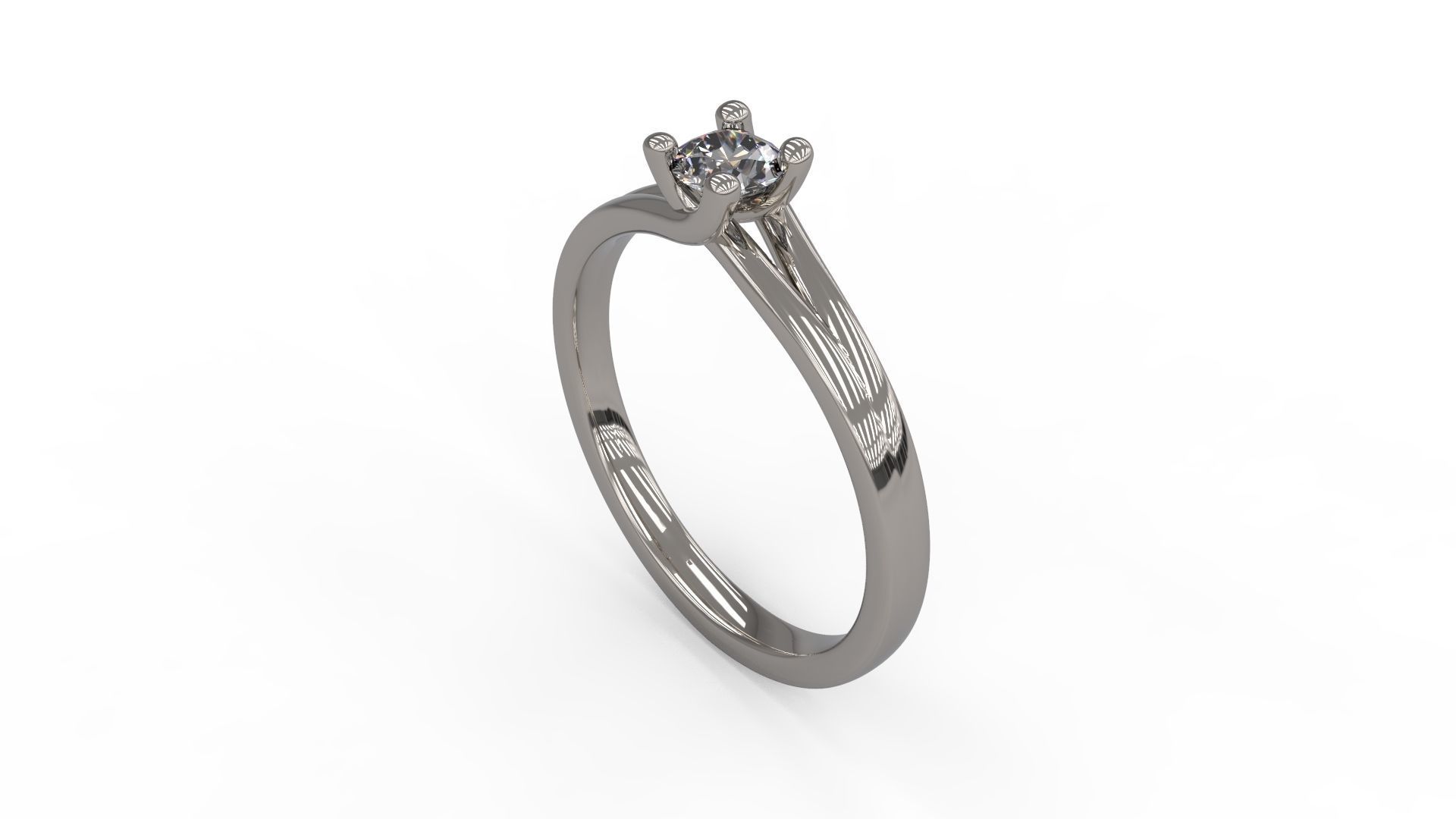 donna solitario squillare 207 oro gioiello gioielleria argento stampabile diamante moda nozze zaffiro rubino amore san valentino anelli 3D print model - Mito3D