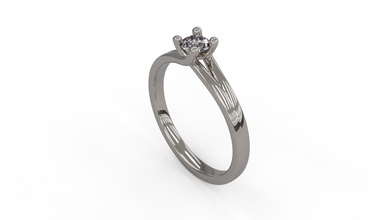 frau solitär ring 207 gold juwel schmuck silber druckbar diamant mode hochzeit saphir rubin liebe valentinstag ringe 3d print model - Mito3D